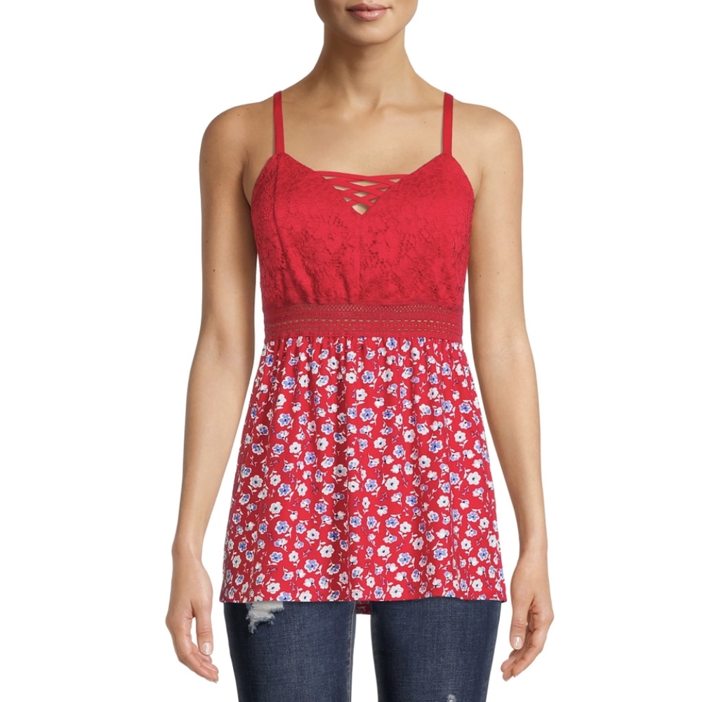 NWOT - No Boundaries || Lace Tank Top